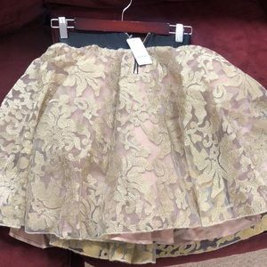 Bebe gold holiday skirt